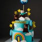 Teddys Rainbow Parachute Cake