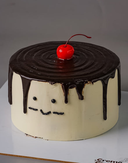 Korean White Drip Cake