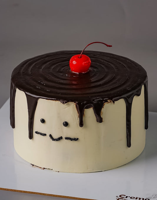 Korean White Drip Cake