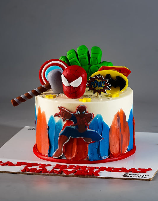 Spiderman Cityscape Cake