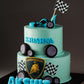 Lamborghini Blue Racer Cake