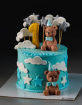 Teddy Cloud 1st Birthday Cake