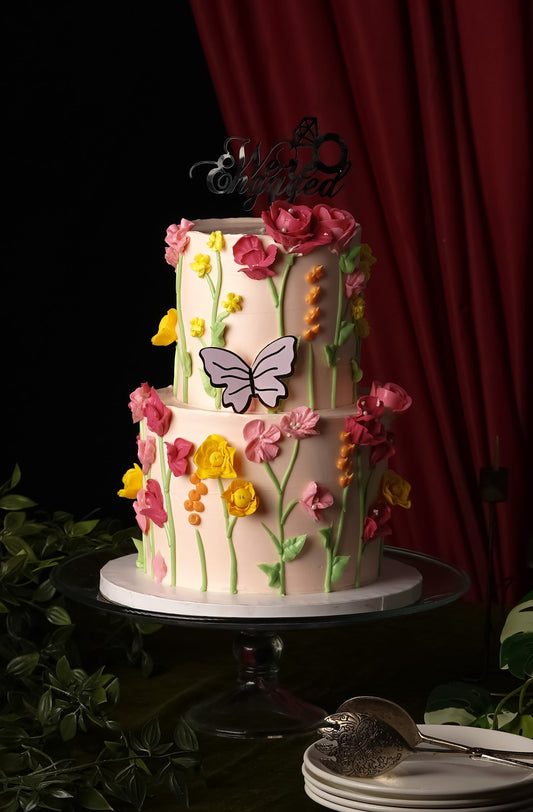 Petite Floral Wedding Cake
