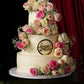 Pink 3 Tier Wedding Cake