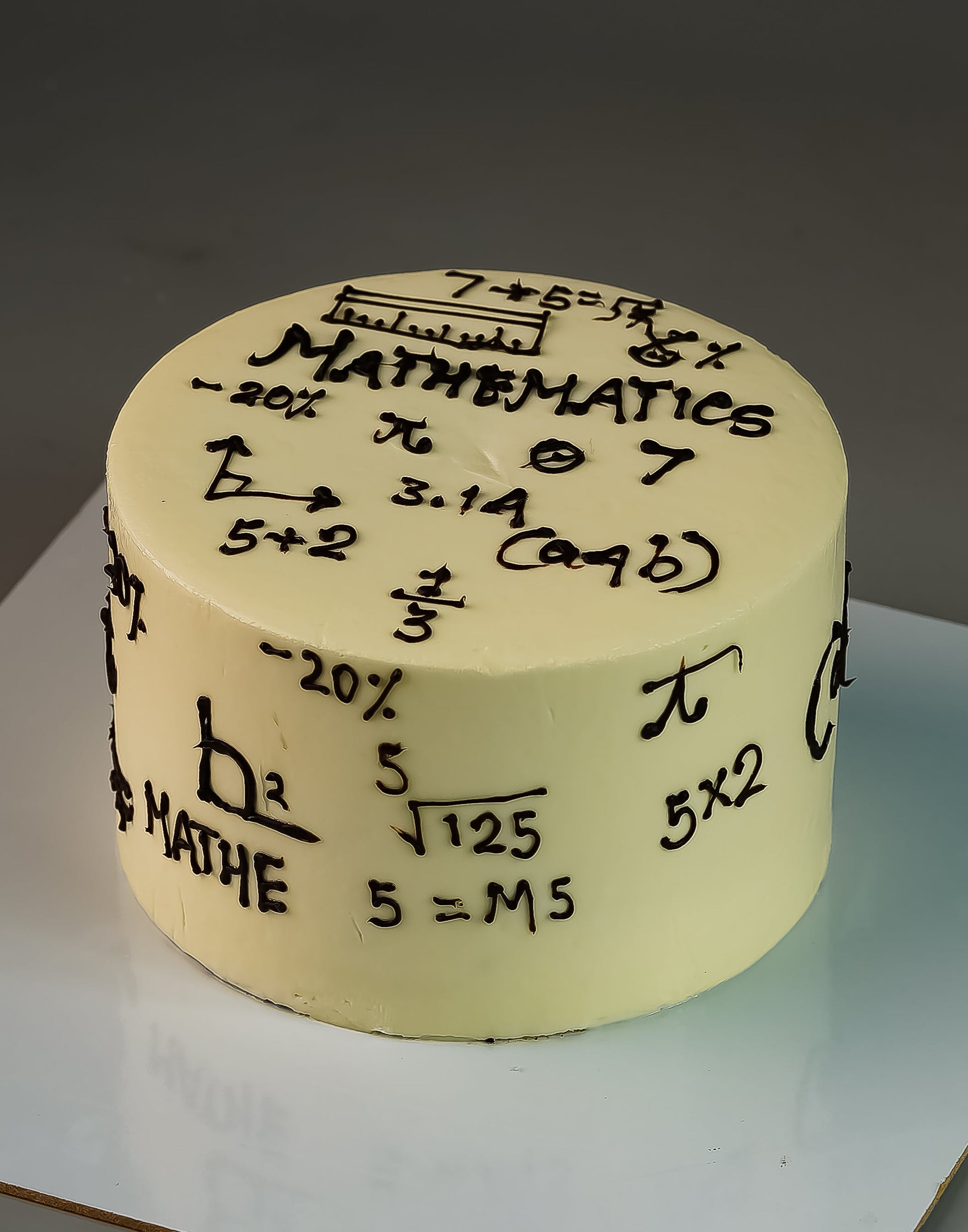 Mathematics Theme Birthday Cake