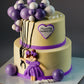 Girl Balloon Birthday Cake