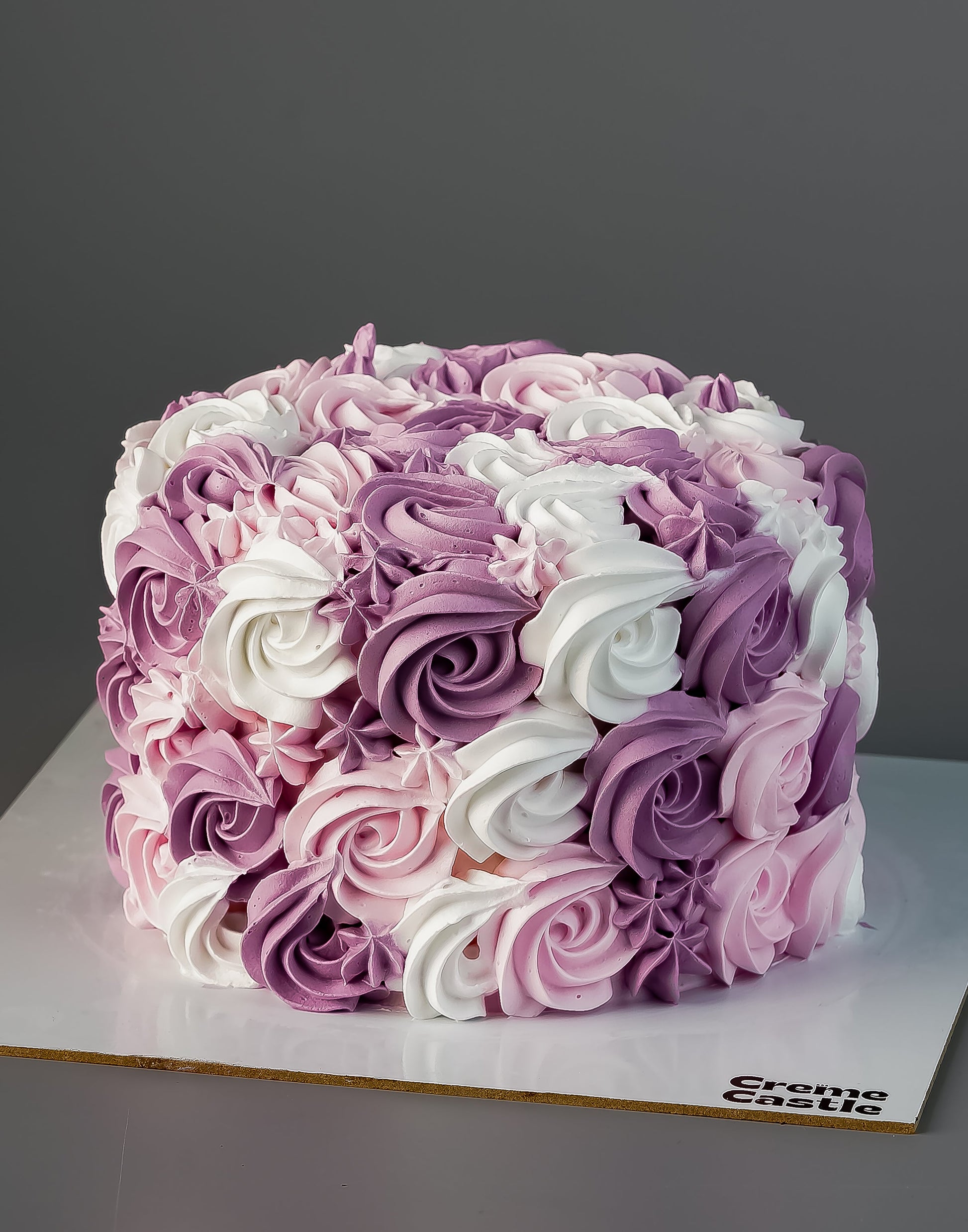 Floral Ombre Cream Rose Cake