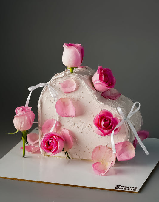 Upright Roses Floral Cake