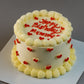 Vintage Hearts Birthday Cake