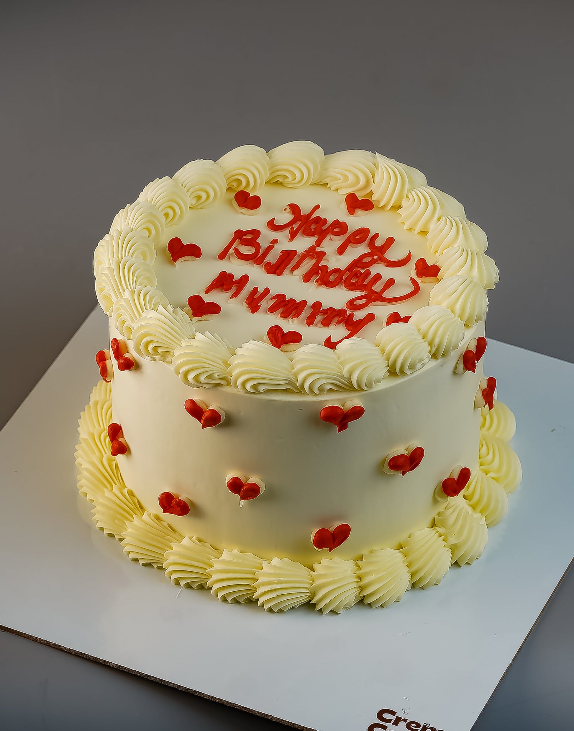 Vintage Hearts Birthday Cake