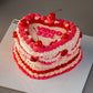 Virgo Zodiac Heart Cake