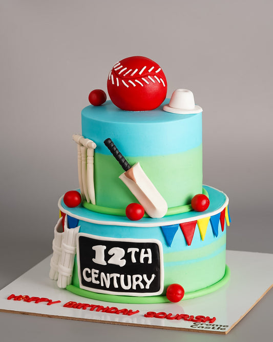 Cricket Sports Birthday Cake