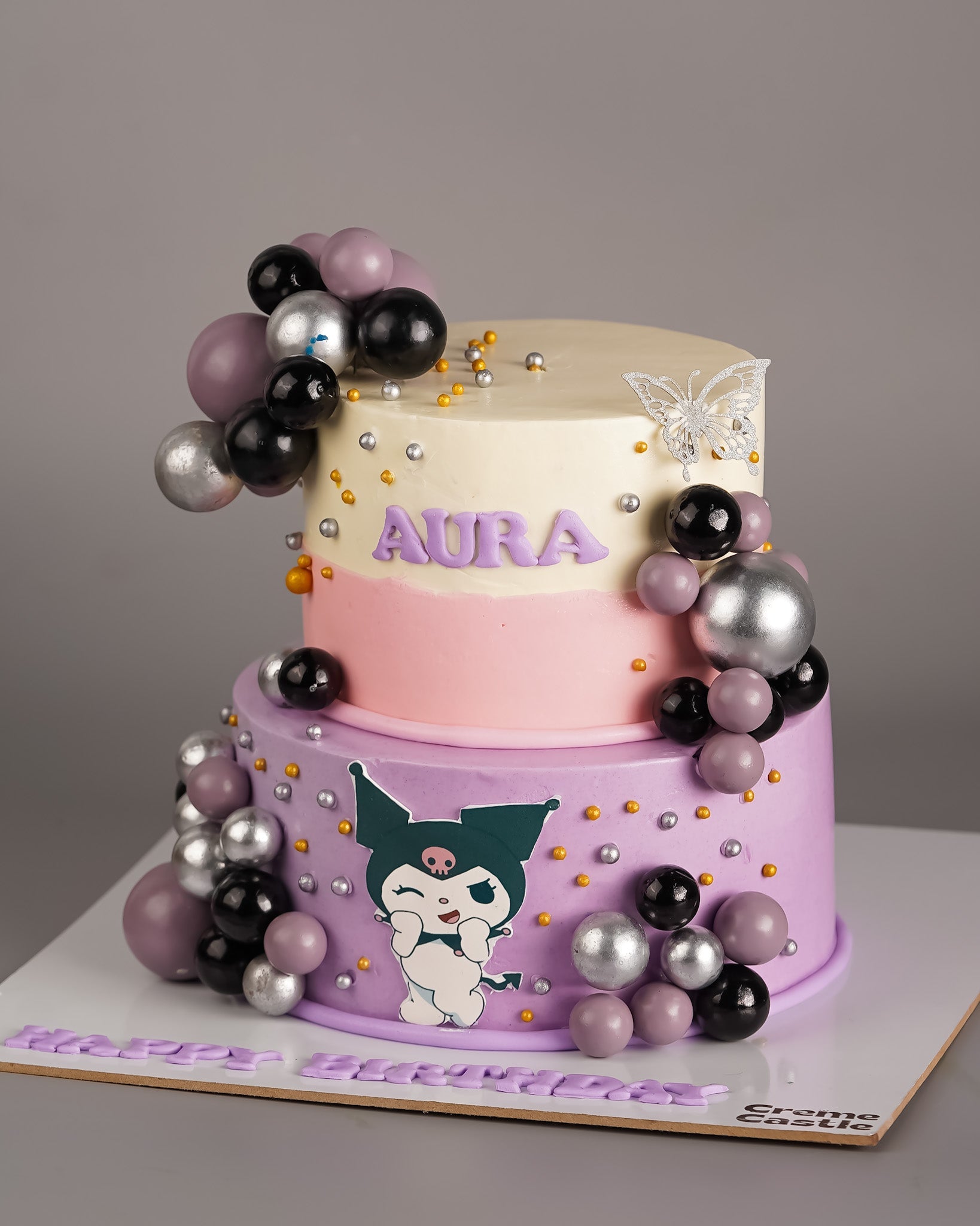 Kuromi Anime Birthday Cake