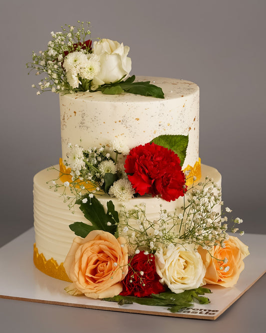 Floral Real Flowers Cake