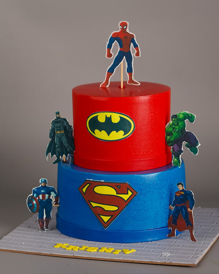 Superhero Mix Theme Cake