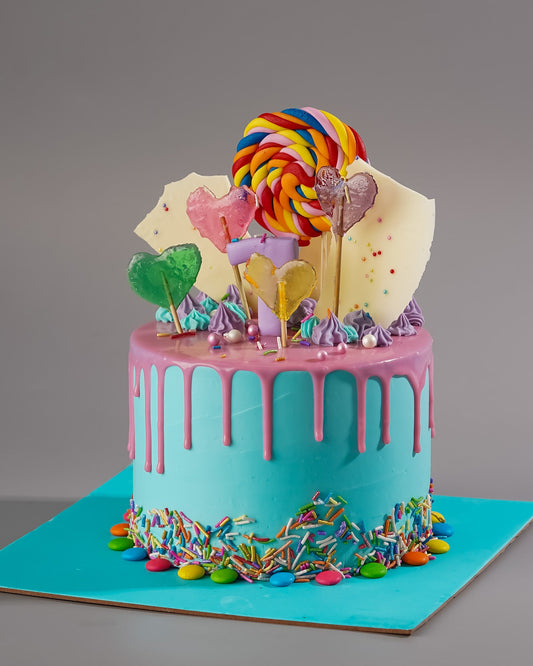 Candy Drip Birthday Cake