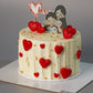 Couple Hearts Love Cake