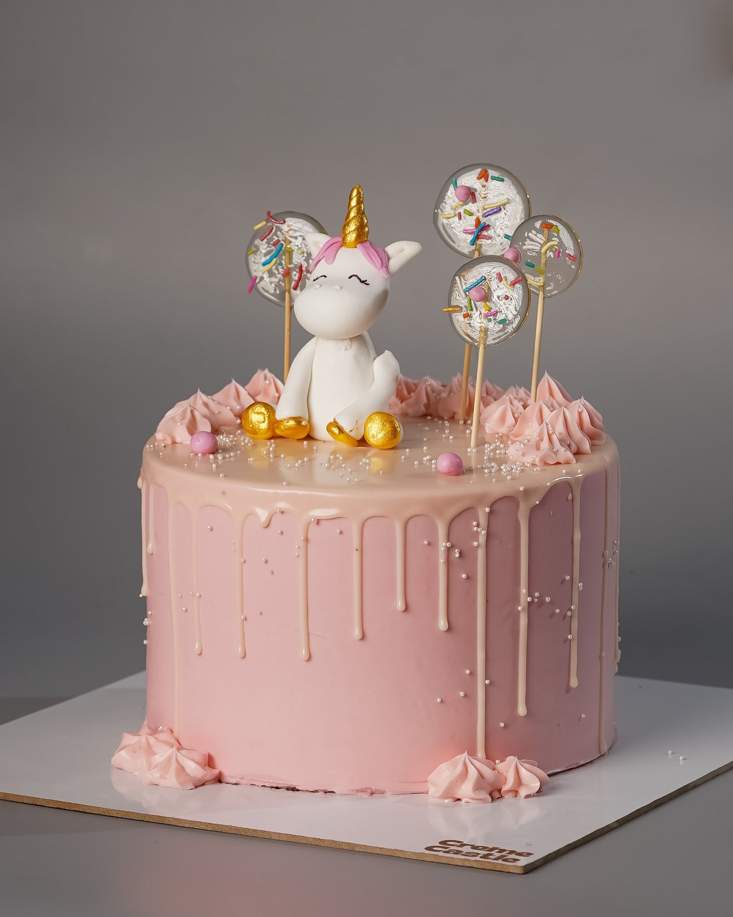 Unicorn Drip Cream Cake