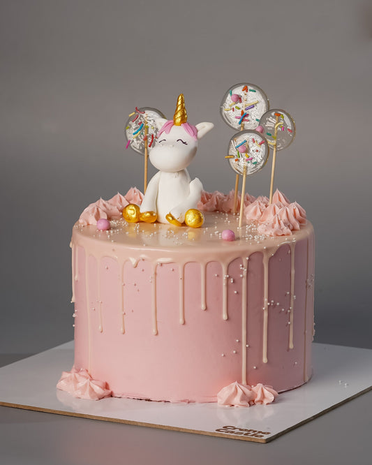 Unicorn Drip Cream Cake
