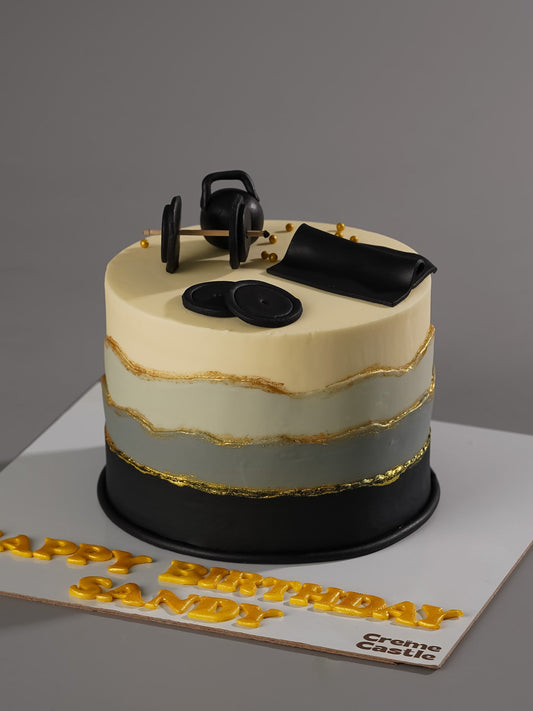 Gym Ombre Fitness Cake