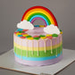 Rainbow Drip Cream Cake