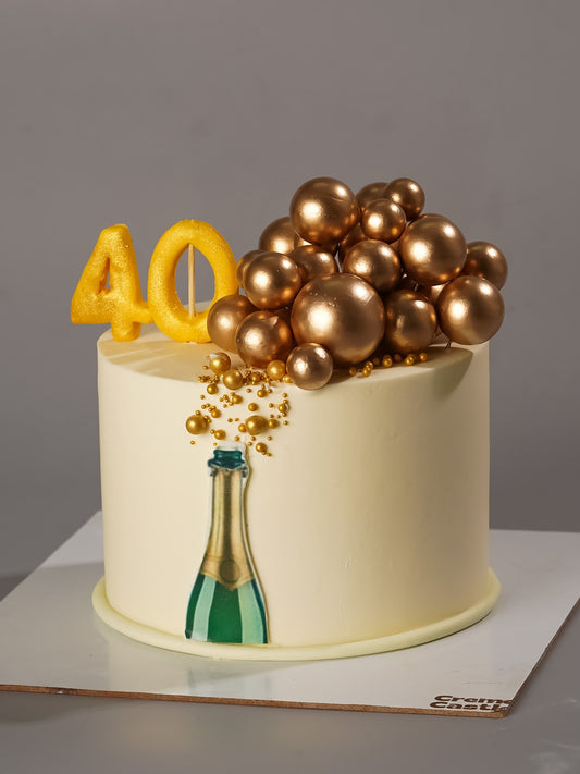 Champagne Celebration Theme Cake