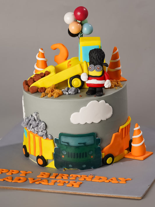 JCB Construction Kids Cake