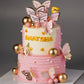 Butterfly Gold Ball Cake
