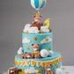 Teddy Balloon Clouds Cake