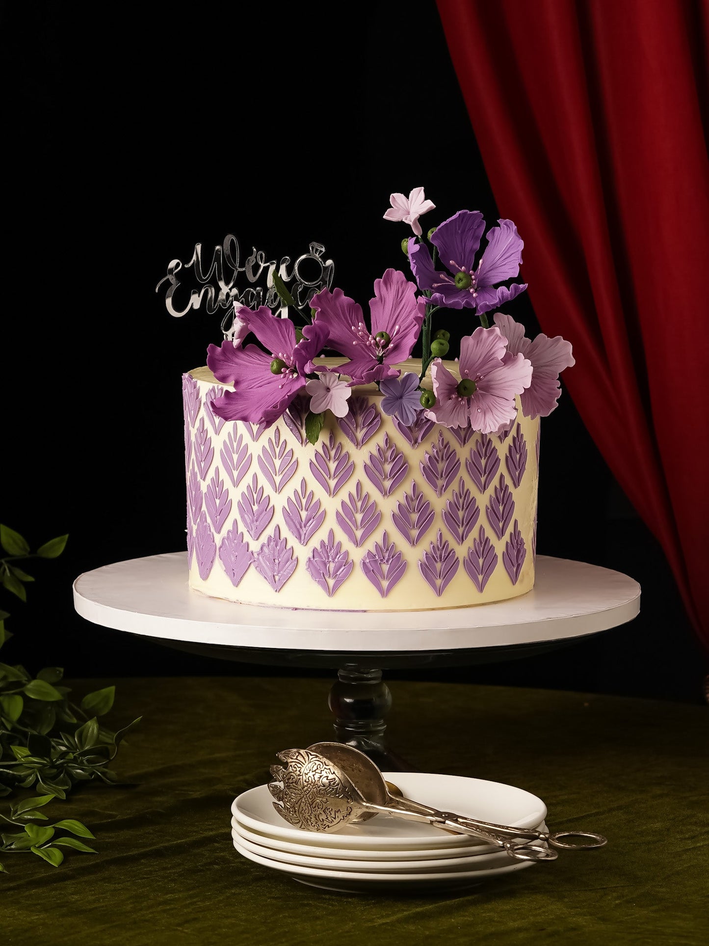 Elegant Peony Floral Cake