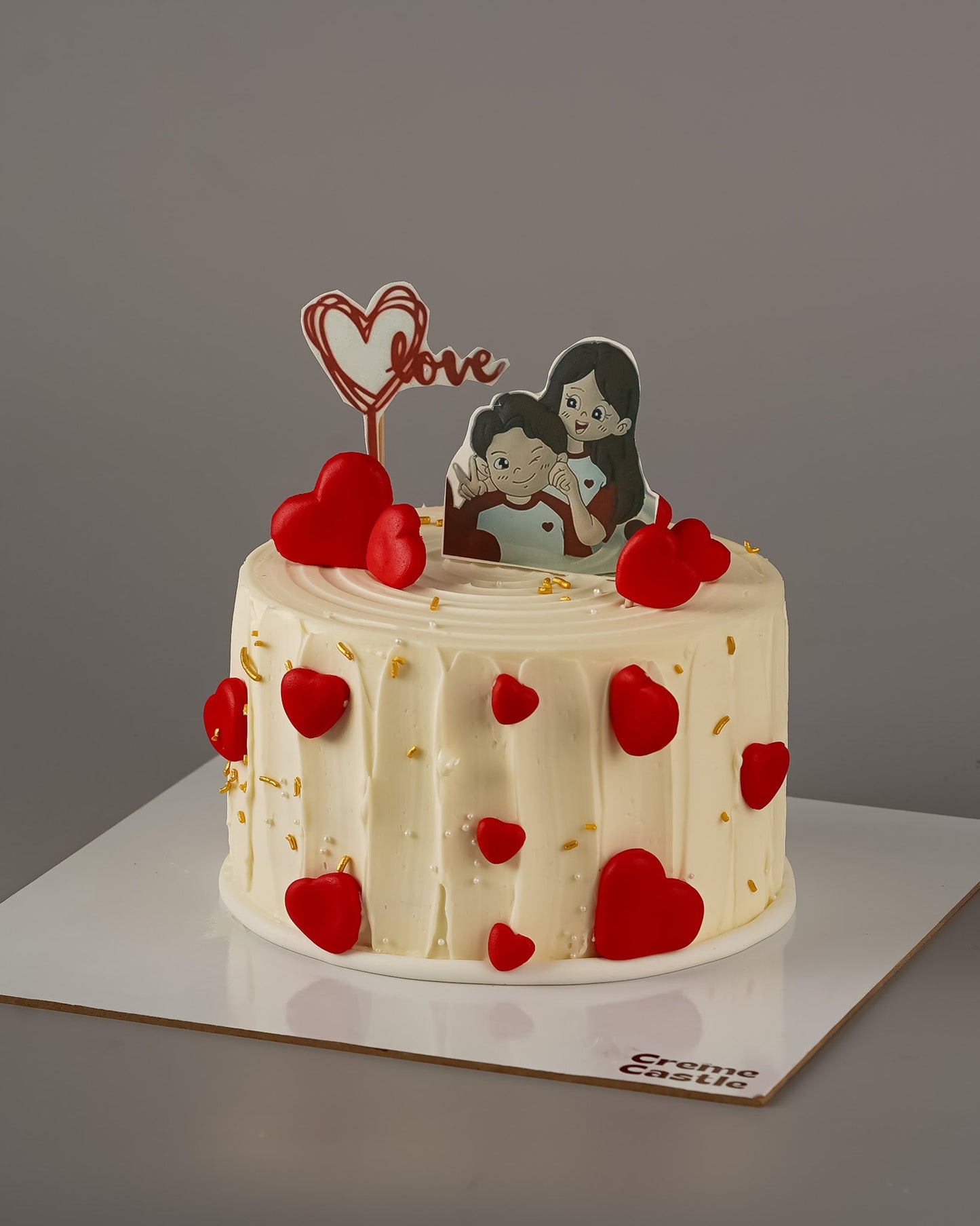 Couple Hearts Love Cake