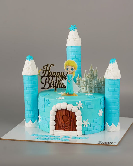 Frozen theme Castle Cake
