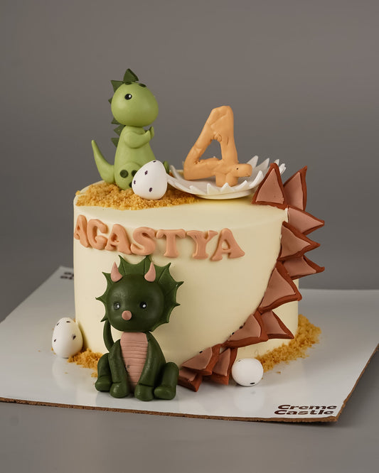 Dinosaur Theme Kids Birthday Cake