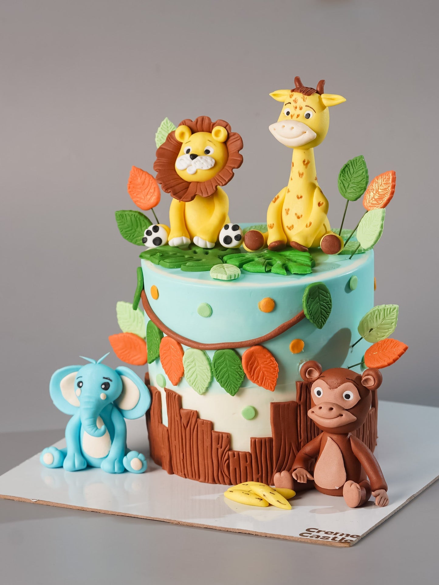 Jungle Safari Animals Birthday Cake
