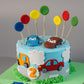 Cars and Balloons Theme Kids Cake