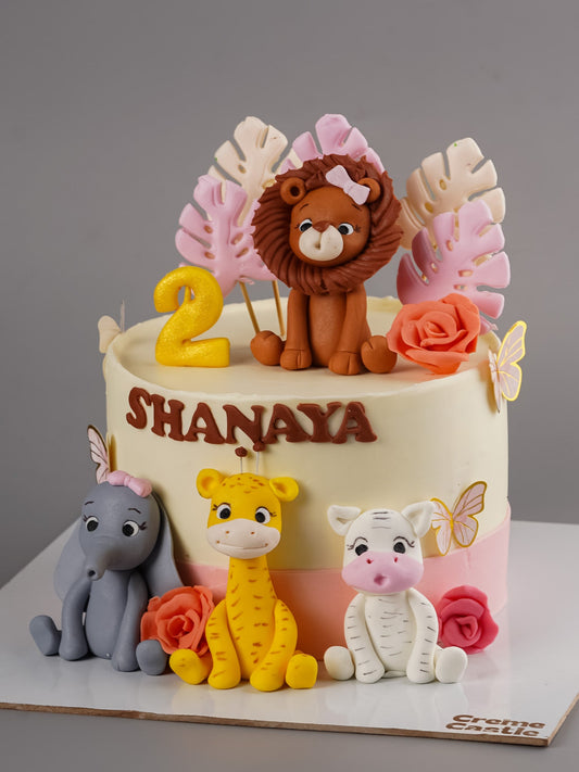 Jungle Lion Kids Cake