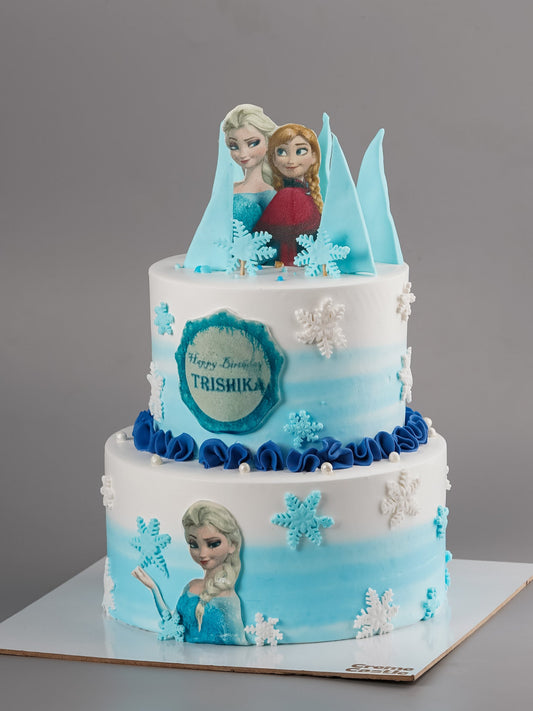 Frozen Elsa Anna Cake