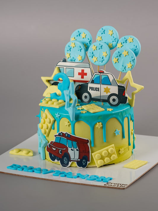 Fire Truck Rescue Cake
