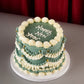 Green Vintage New Years Cake