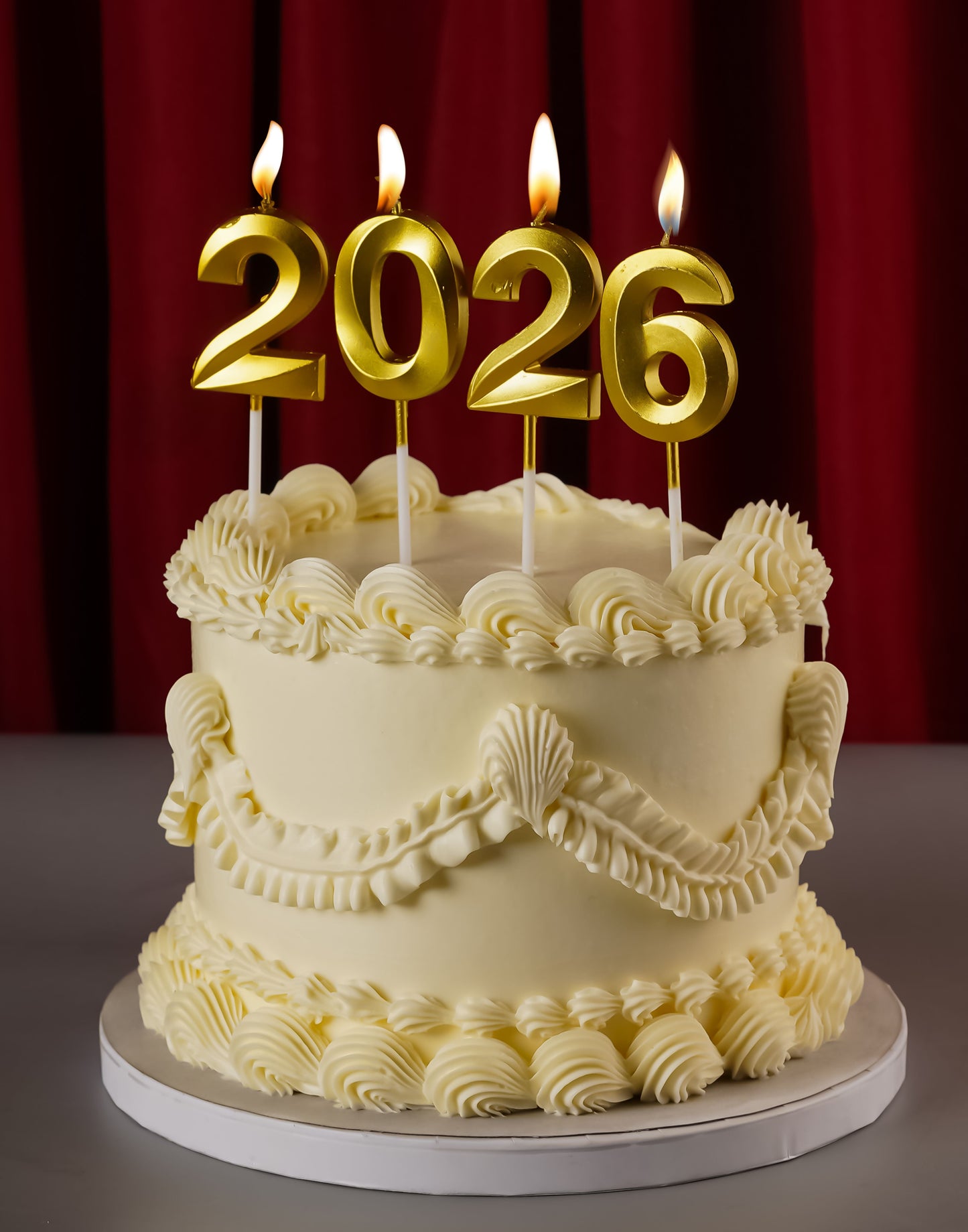 Vintage 2026 New Years Cake