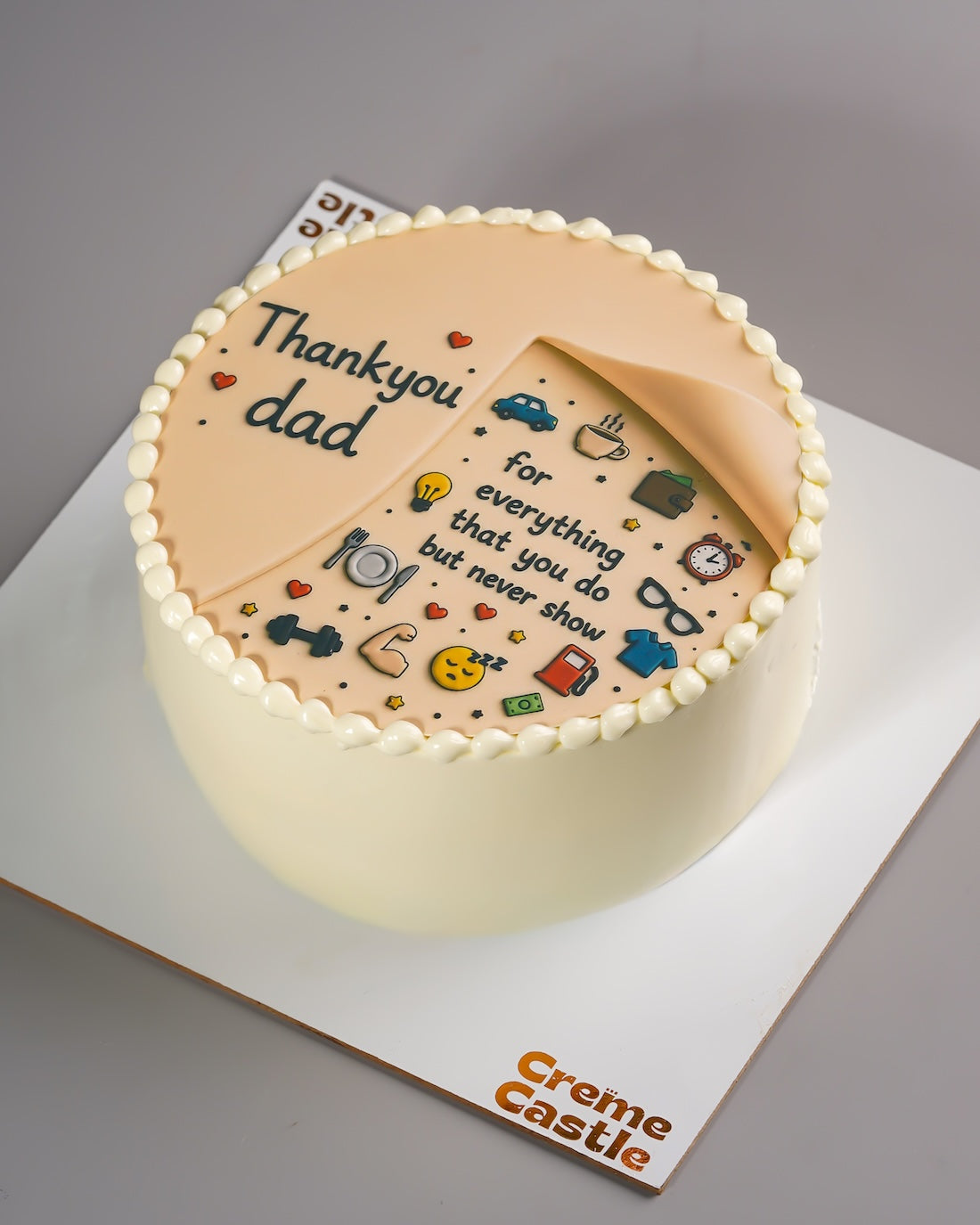 Thank You Dad For Everything Photo Cake
