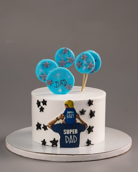Super Dad Super Baby Cake