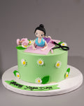 Yoga Day Daisy Garden Cake