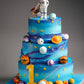 Astronaut and Planets Tiered Cake