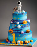 Astronaut and Planets Tiered Cake