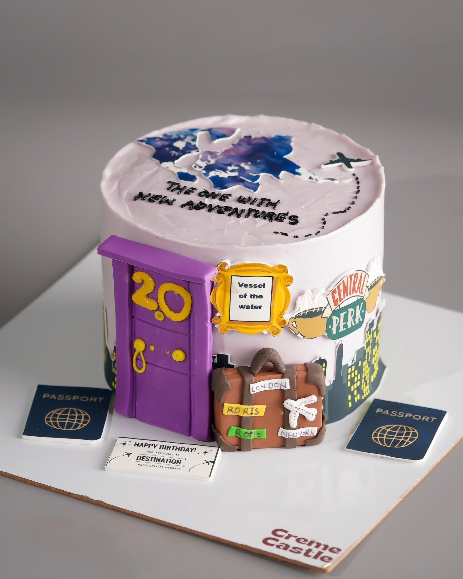 Friends Themed Travel Cake