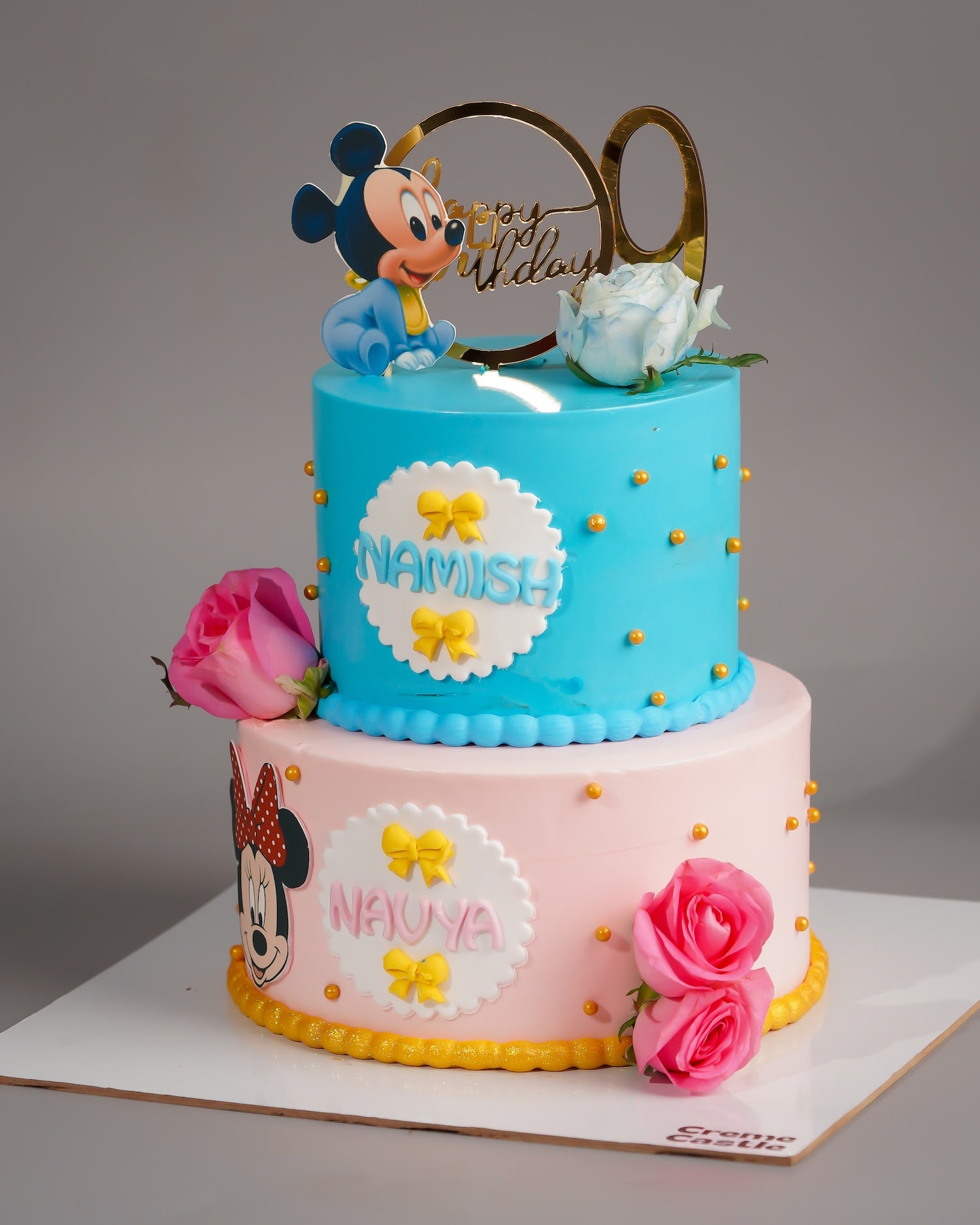 Mickey and Minnie Twins Cake