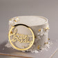 Grey Gold Leaf Minimal Cake