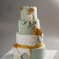 Sage Gold Wedding Cake