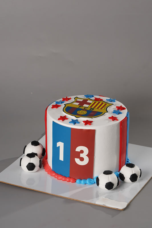Barcelona FC Football Cake
